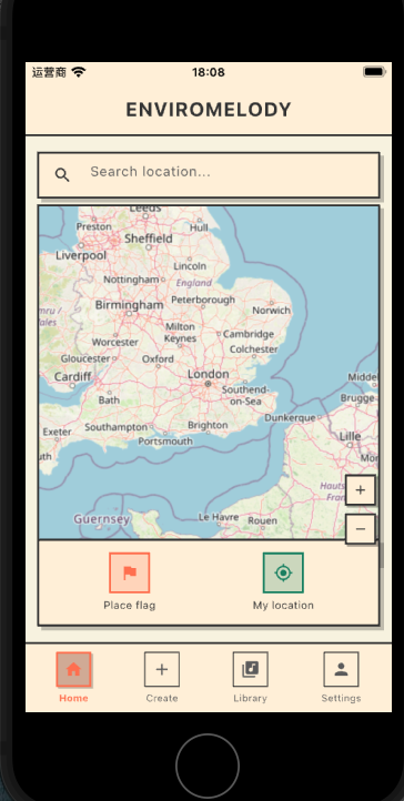 EnviroMelody map interface